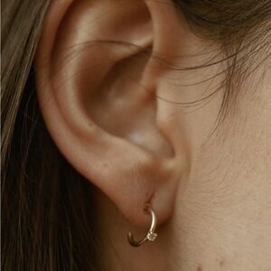 Mini diamond hoops